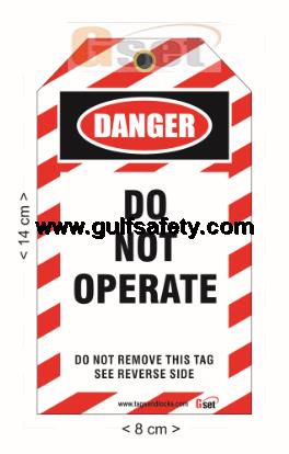 GSET LOCKOUT TAG DO NOT OPERATE
