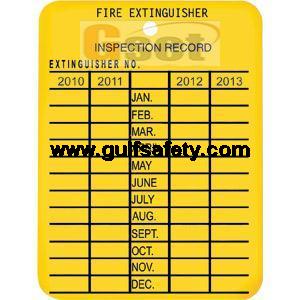 FIRE EXT TAG PVC 300 MICRONS