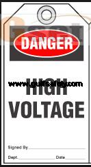 GSET LOCKOUT TAG HIGH VOLTAGE