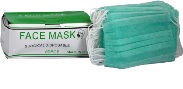 3 PLY SURGICAL DISPOSABLE FACE MASK - GREEN-GDM