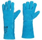 MILLER WELDING GLOVES WITH PIPING BLUE COLOUR 16 INCH - ECO