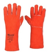 MILLER WELDING GLOVES WITH PIPING RED COLOUR 15.50 INCH-SIK