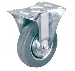 CASTER WHEEL FIXED GRAY RUBBER  STANDARD INDUSTRIAL CASTERS - 11XXXGF