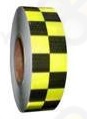 WARNING REFLECTIVE TAPE SQUARE PVC YELLOW AND BLACK SQUARE - RT 5244-50Y