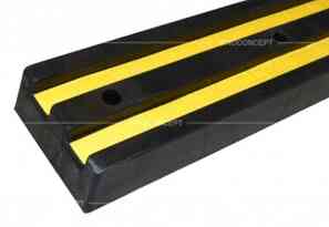 WALL GUARD RUBBER DOUBLE YELLOW 300X50MM