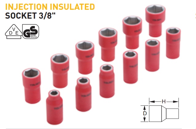 SOCKET 3/8" INJECTION INSULATED - 41610