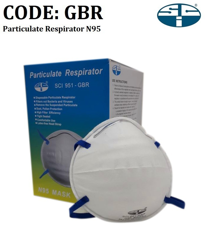 DUST MASK N95 SCI-951-GBR WITHOUT VALVE
