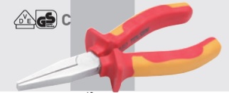 INJECTION INSULATED FLAT NOSE PLIERS - 11016