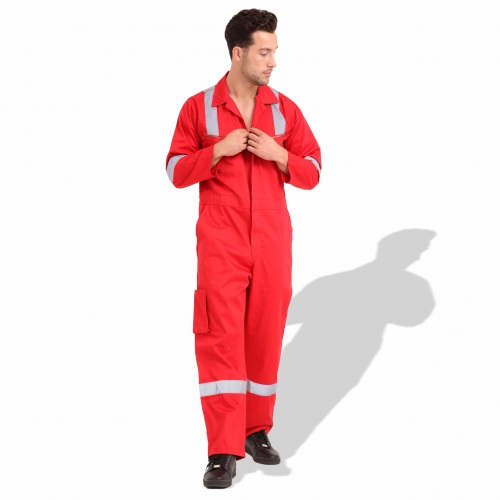 COVERALL COTTON RED VAULTEX RCD