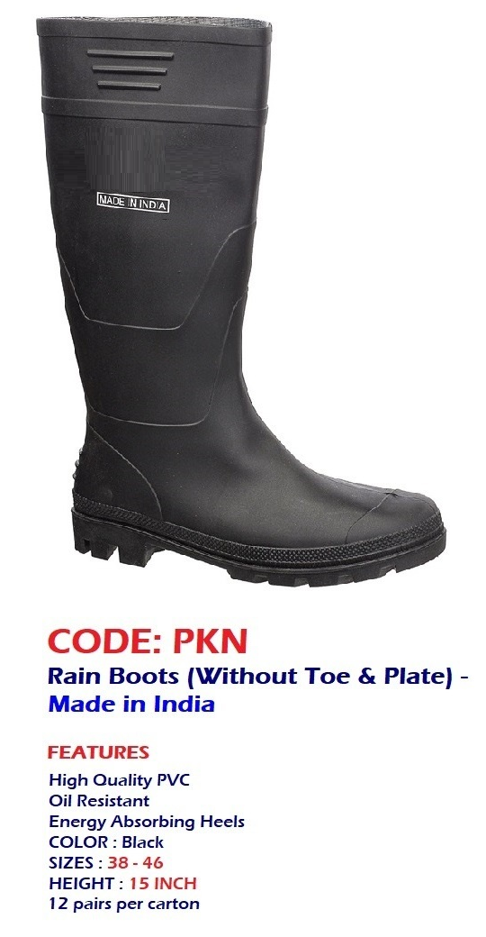 GUM BOOT PVC WITHOUT TOE AND MID PLATE PKN VAULTEX