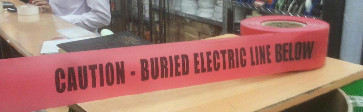 WARNING TAPE CAUTION - BURIED ELECTRIC LINE BELOW 3" X 250MTR