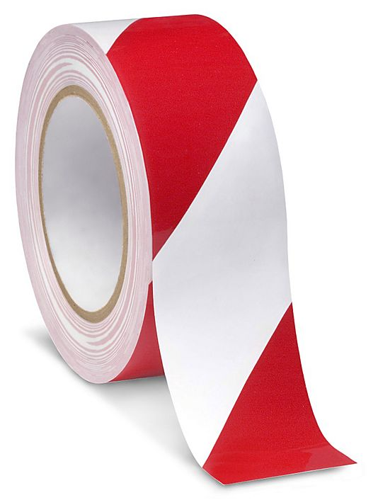 FLOOR MARKING TAPE RED / WHITE REFLECTIVE 2" X 25 MTR