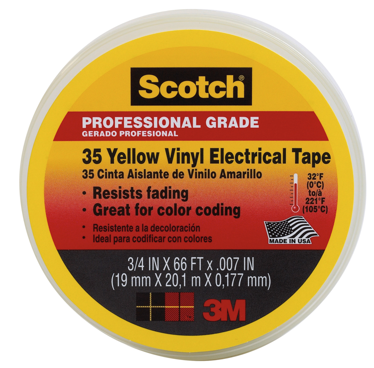 3M ELECTRICAL TAPE YELLOW 10844