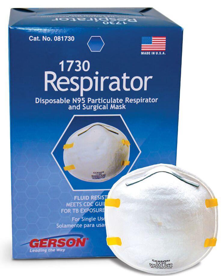PARTICULATE RESPIRATOR GERSON 1730 N95 MASK 20 PCS / PACKET