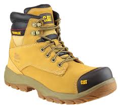 SAFETY SHOES HONEY COLOR HIGH ANKLE CATERPILLAR