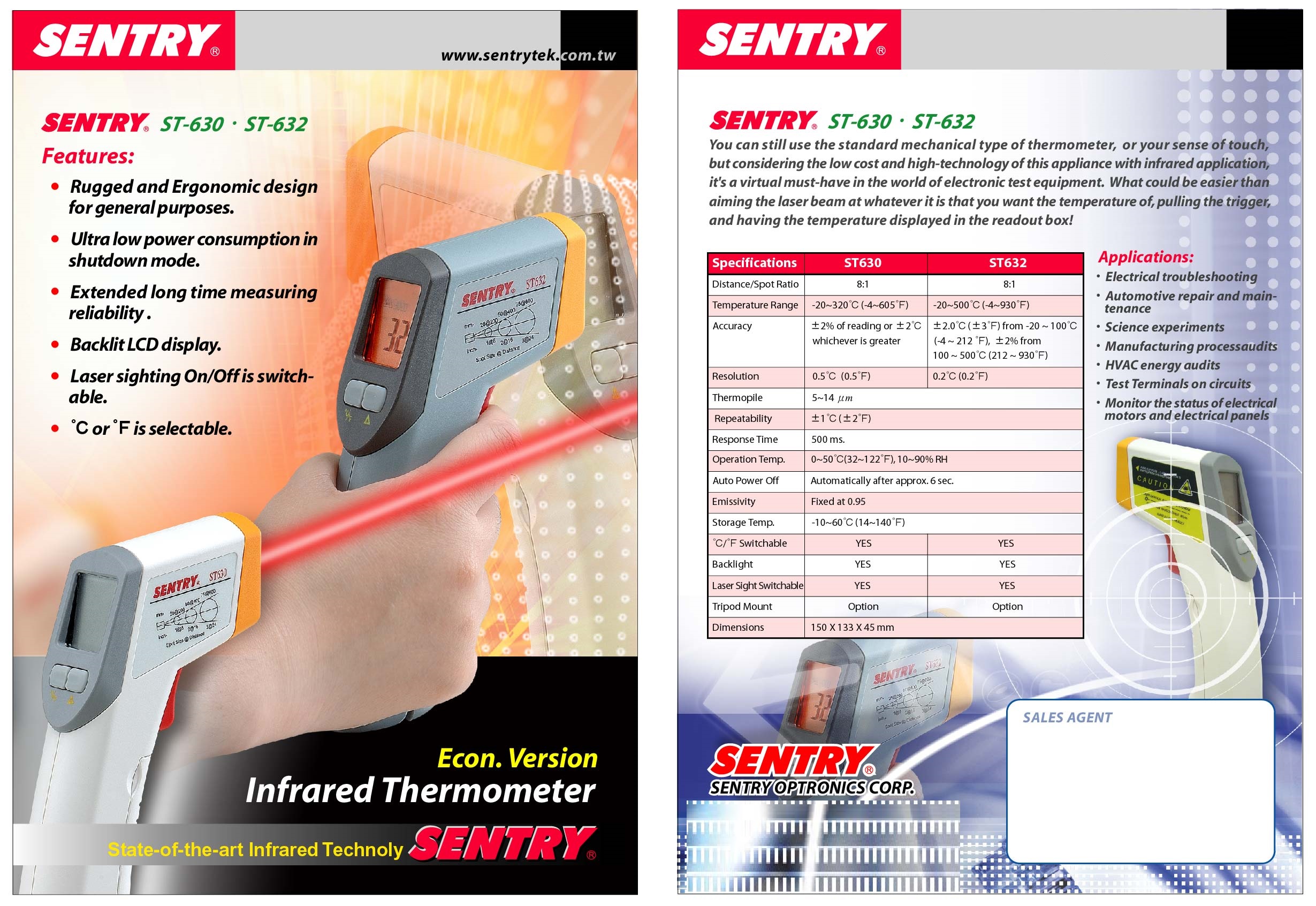 INFRARED THERMOMETER SENTRY ST630