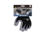 POLY,KNITTED GLOVES NITRILE(BLACK/GREY)(09)