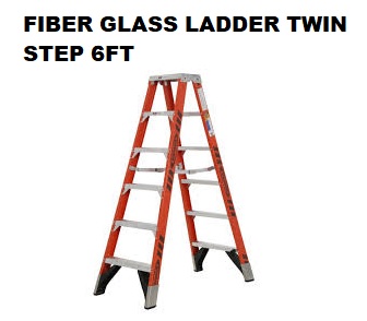 FIBERGLASS LADDER TWIN STEP 6FT