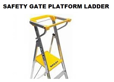 SAFETY GATE PLATFORM LADDER