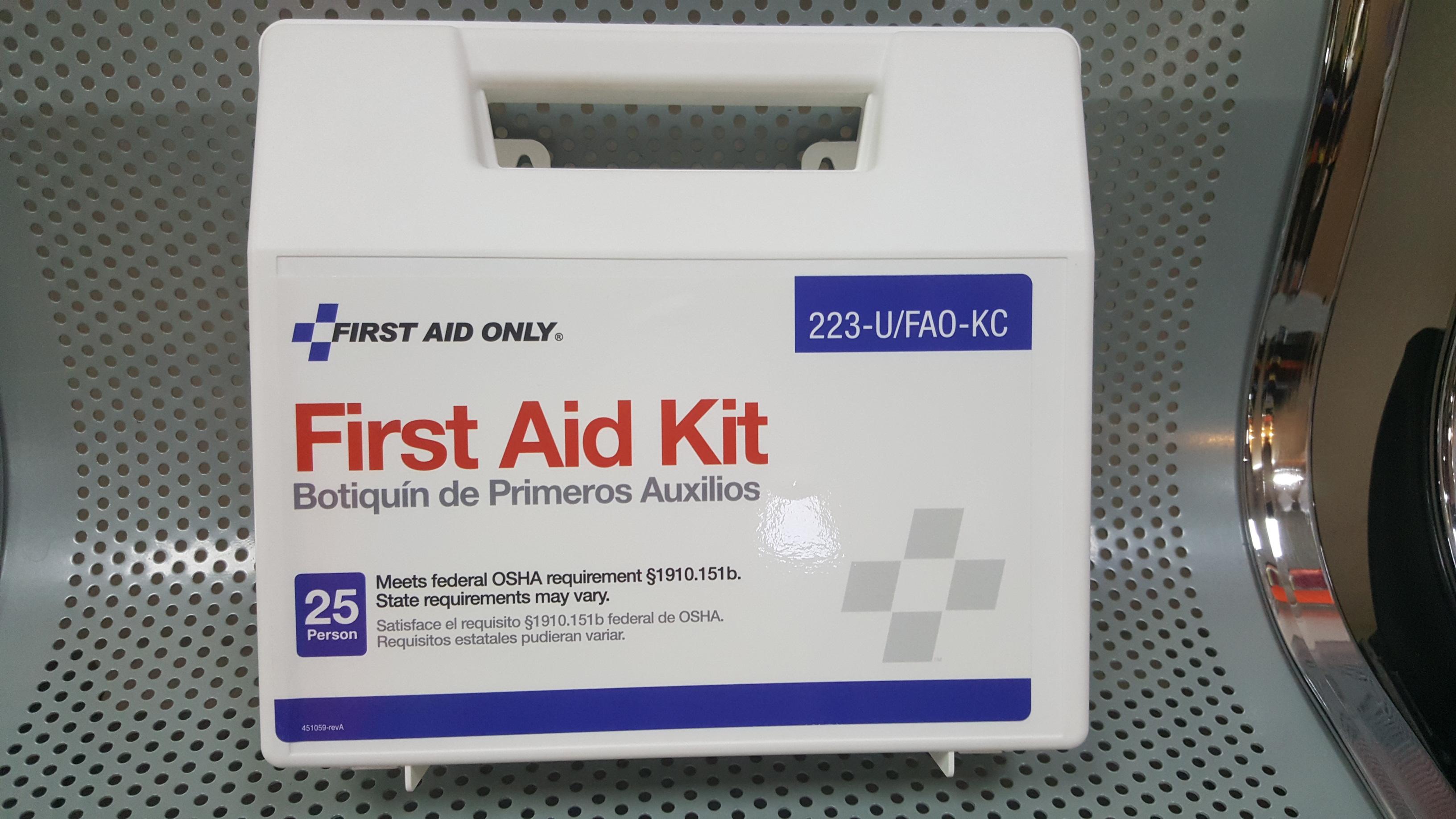 FIRST AID BOX 25P BRAND- FIRST AID ONLY, USA
