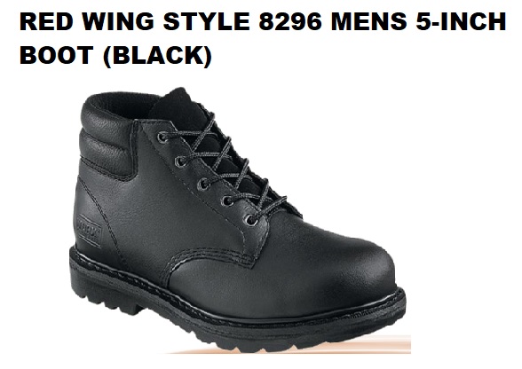 RED WING STYLE 8296 MENS 5-INCH BOOT (BLACK)