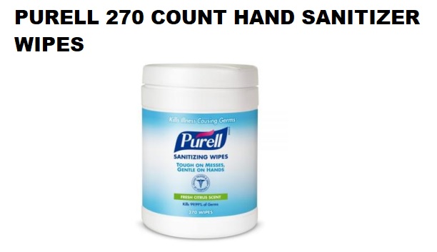 PURELL 270 COUNT HAND SANITIZER WIPES