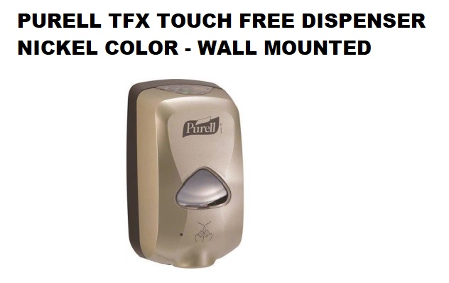 PURELL TFX TOUCH FREE DISPENSER NICKEL COLOR - WALL MOUNTED