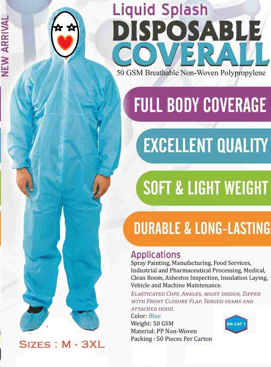 COVERALL DISPOSABLE 5OG