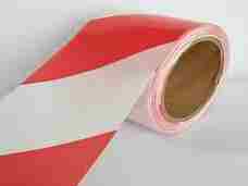 WARNING TAPE 3" X 100 YARDS RED AND WHITE