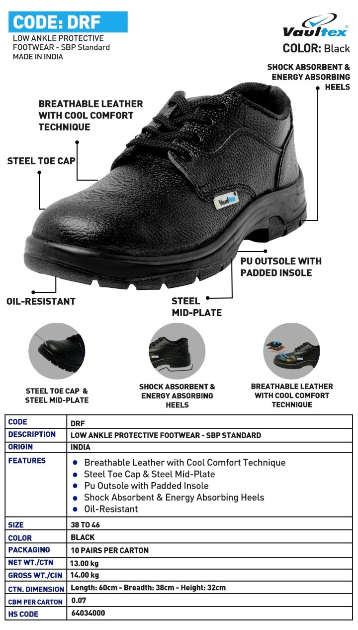 LOW ANKLE SAFETY SHOE VAULTEX DRF