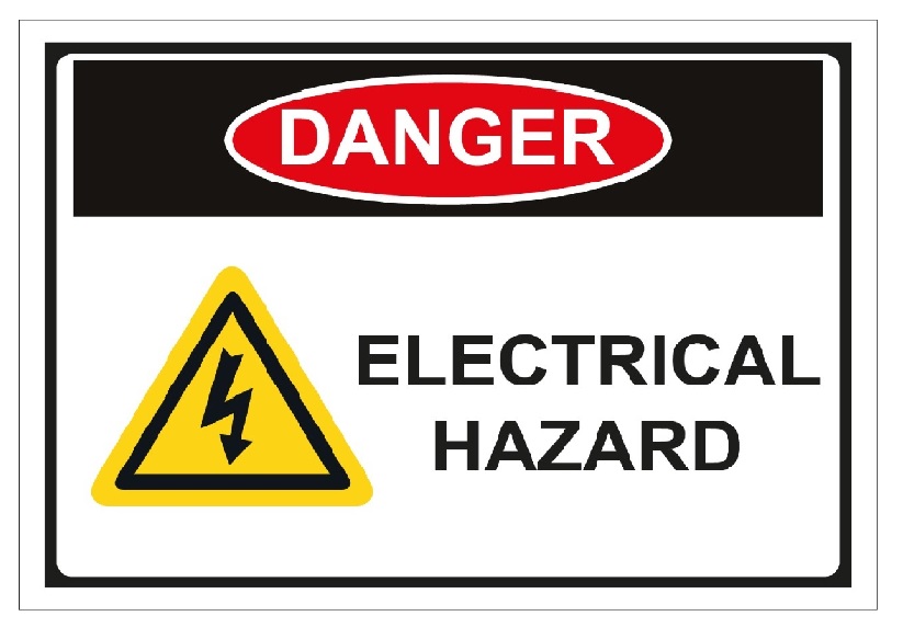 DANGER  ELECTRICAL HAZARD SIGN