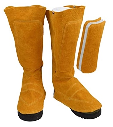 COWHIDE LEATHER WELDING SPATS WELDING PROTECTIVE SHOES