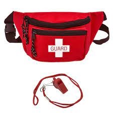 LIFEGUARD FANNY PACK WITH WHISTLE LANYARD