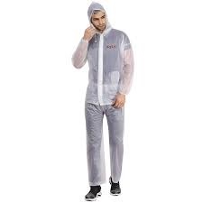 DISPOSABLE WHITE RAINCOAT (JACKET AND TROUSERS)
