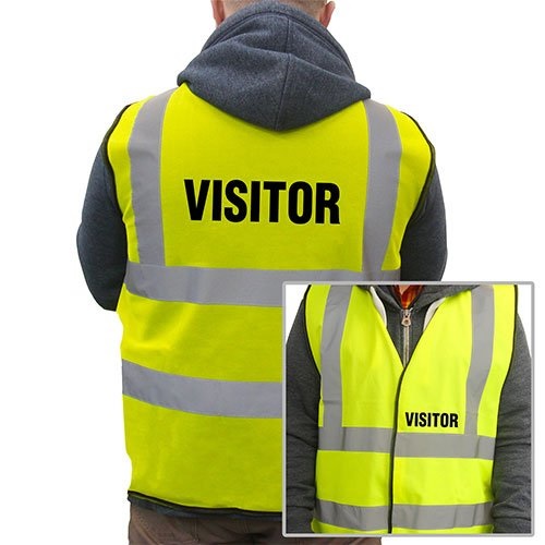 SUPREME HRT80Y-XL-VISITOR BASIC HIGH-VISIBILITY SAFETY VEST, X-LARGE, YELLOW