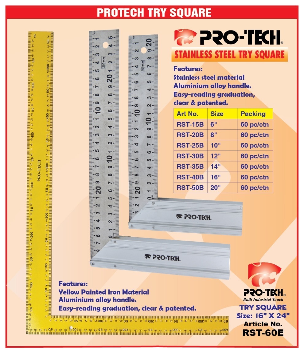PRO TECH STAINLESS STEEL TRY SQUARE