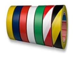 TESA FLOOR MARKING TAPES - RED/WHITE, RED, BLUE, GREEN & WHITE