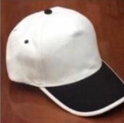 COTTON CAP WHITE, BLACK