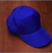 5 PANNEL POLY COTTON VELCRO CAP ROYAL BLUE