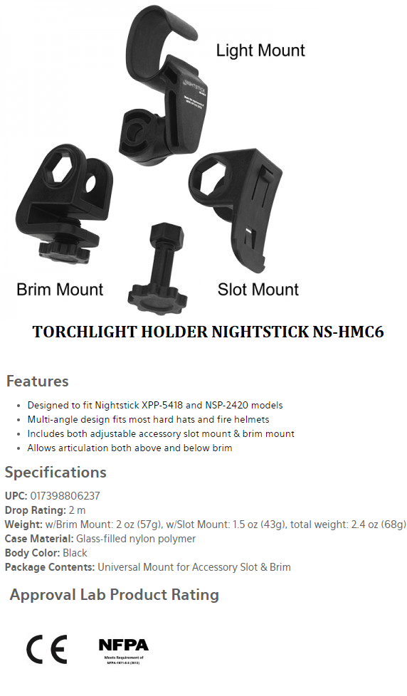 TORCH HOLDER / TORCHLIGHT HOLDER NIGHTSTICK NS-HMC6