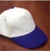 5 PANEL BRUSH ACC CAP WHITE, NAVY BLUE
