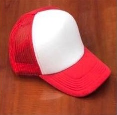 MESH CAP RED, WHITE