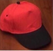 5 PANEL BRUSH VELCRO CAP RED, BLACK