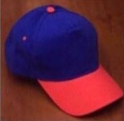 5 PANEL BRUSH VELCRO CAP BLUE, RED