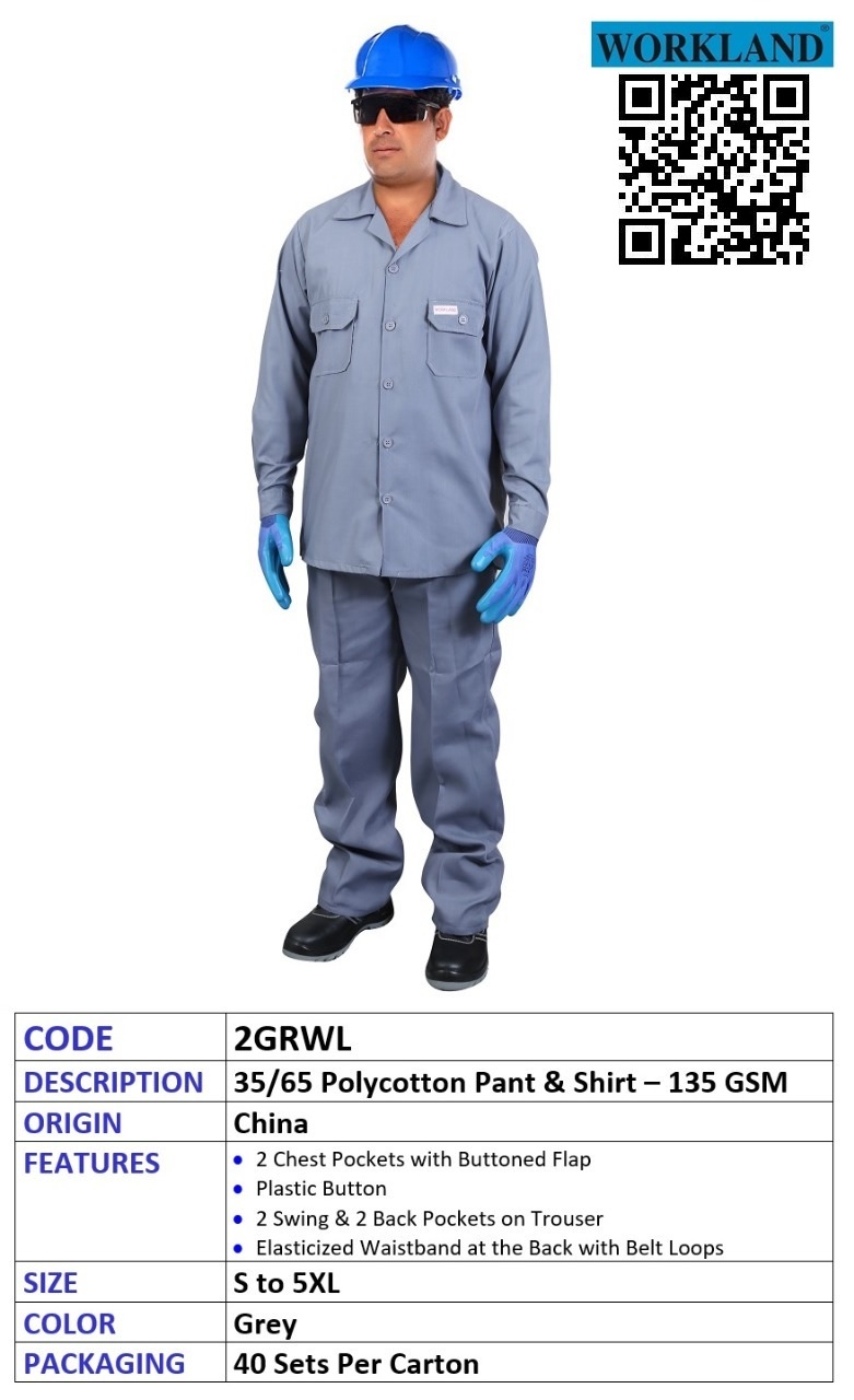 COVERALL PANT AND SHIRT 135 GSM