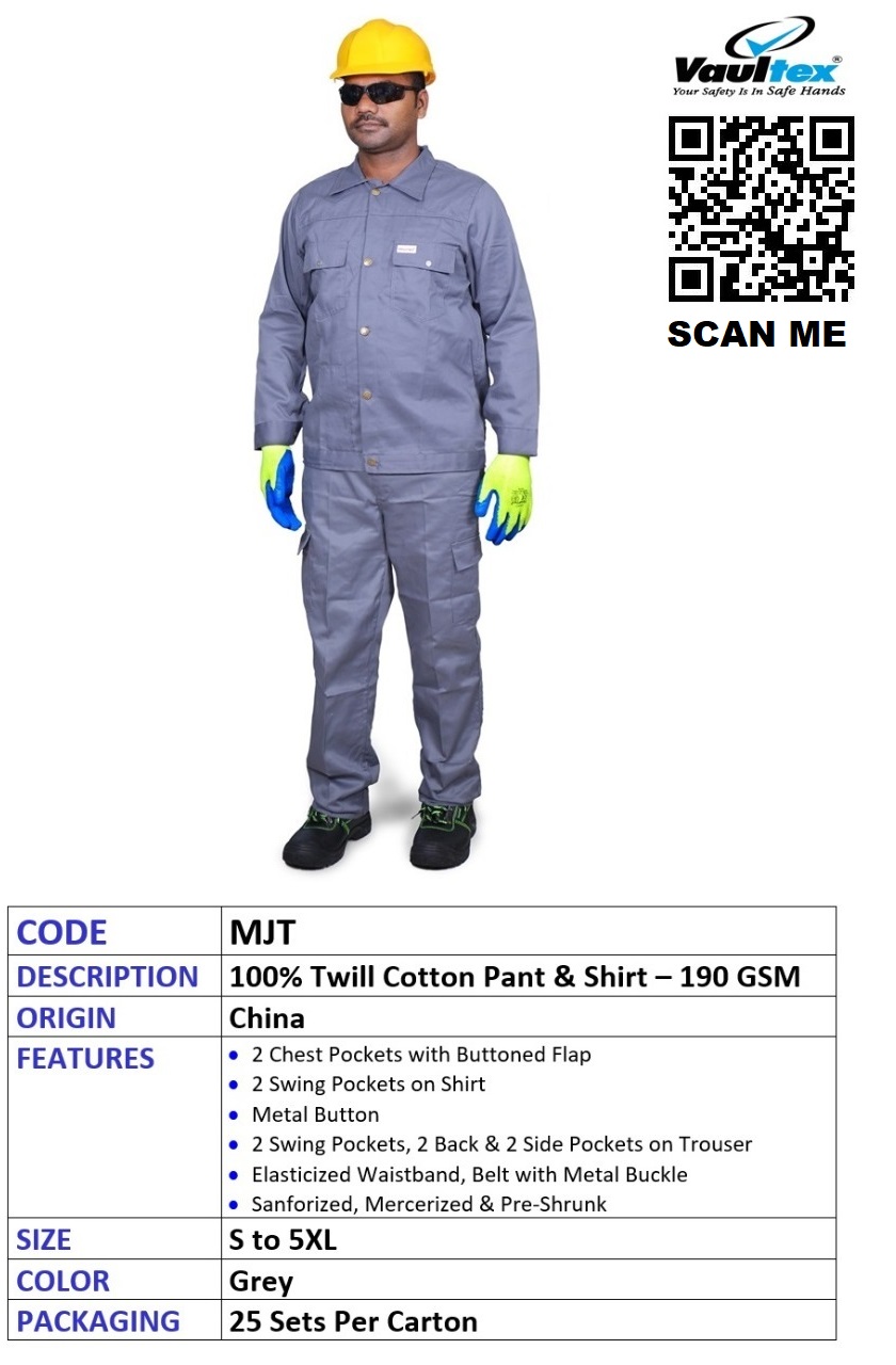COVERALL PANT AND SHIRT 190 GSM