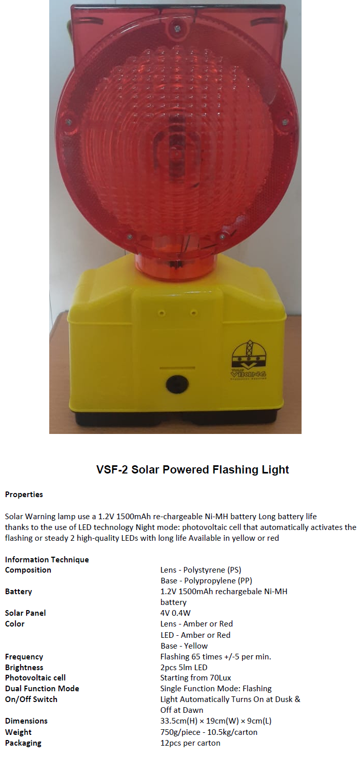 SOLAR WARNING LIGHT VSF2 VIKING RED