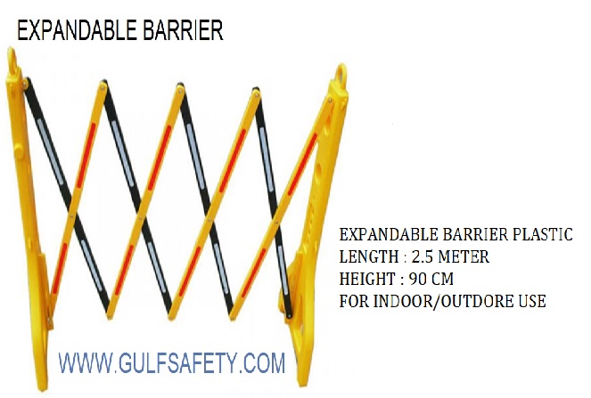 EXPANDABLE BARRIER PVC 90 CM X 2.5 MTR