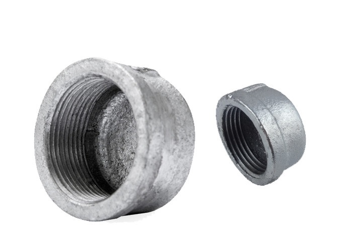 ROUND WATER LINE CAP MALLEABLE IRON GAS PIPE END CAP