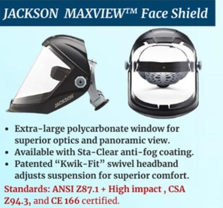 JACKSON MAXVIEW FACE SHIELD